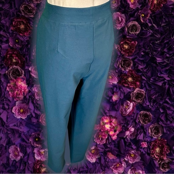 Eileen Fisher ‘Washable Stretch Crepe Straight Pant’ in Deep Teal Blue Size M - Picture 10 of 11